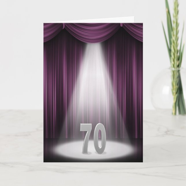 Tarjeta Festiva 70th wedding anniversary in spotlight (Anverso)