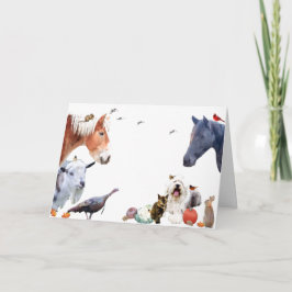 Tarjeta Festiva #7 Disfruten de la abundancia de la tierra: Feliz 