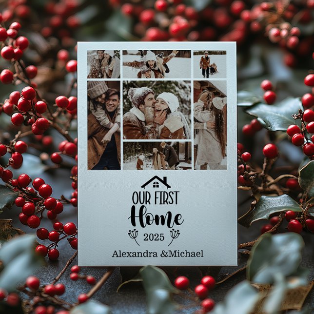 Tarjeta Festiva 7 Navidades de fotomontología nuestra primera casa (Subido por el creador)