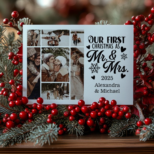 Tarjeta Festiva 7 Navidades de Fotos Copos de Nieve Sr. y Sra. (Subido por el creador)