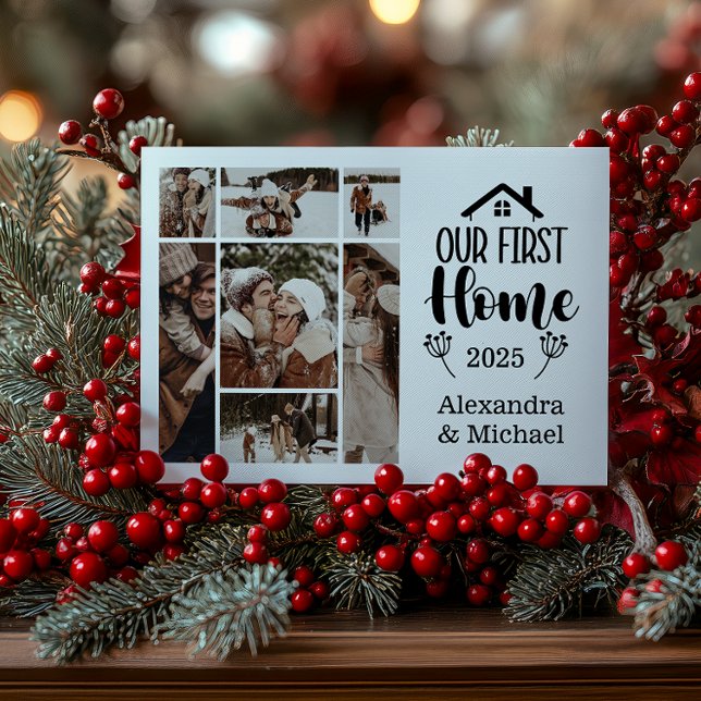Tarjeta Festiva 7Photo Minimialist Christmas Our First Home (Subido por el creador)