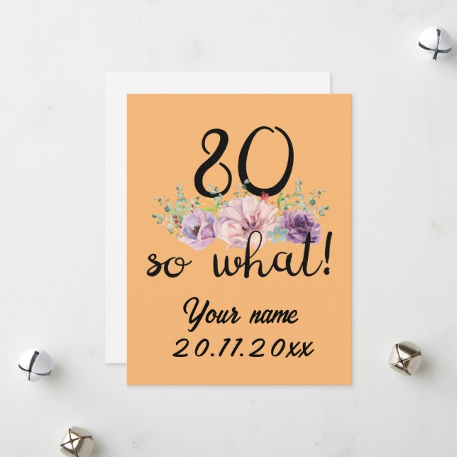 Tarjeta Festiva 80 Así que qué gracioso es el 80 aniversario (Anverso/Reverso In Situ)