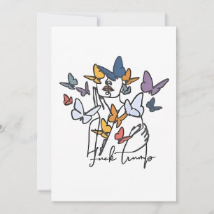 Tarjeta Festiva 86 47 Camiseta anti-floral de Trump, destituir a p