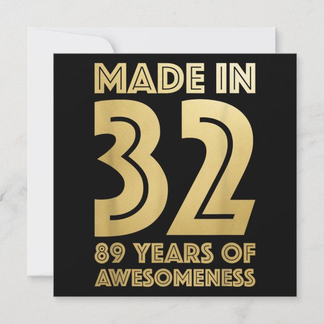 Tarjeta Festiva 89.º regalo de cumpleaños | Regalos de abuelo| Reg (Anverso)