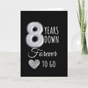 Tarjeta Festiva 8 Años Atrás Para Ir Feliz Cumpleaños