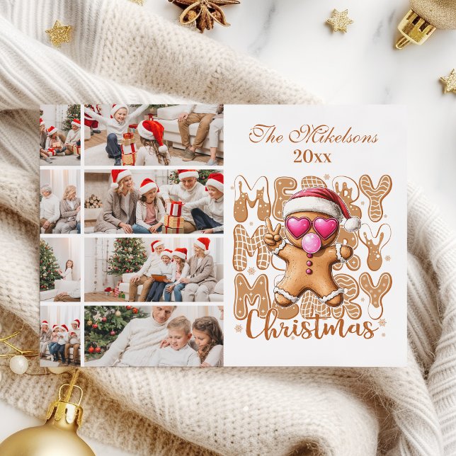 Tarjeta Festiva 8 Navidades de Photo Cute Gingerbread (Subido por el creador)