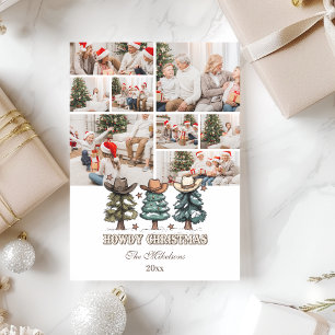 Tarjeta Festiva 8 Navidades de Western Howdy