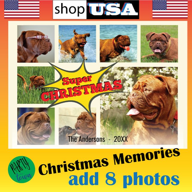 Tarjeta Festiva 8 Navidades Personalizados de fotografía de famili (Subido por el creador)