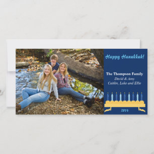 Tarjeta Festiva 8" x4" Jánuca Photocard