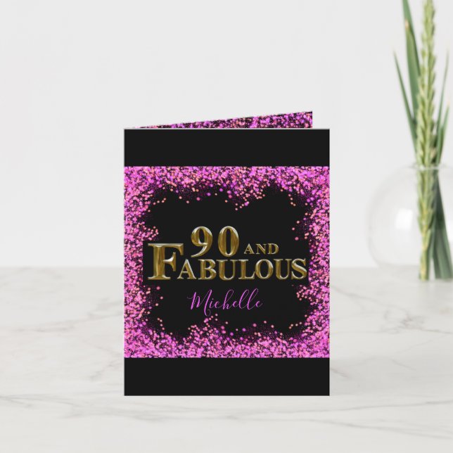 Tarjeta Festiva 90 cumpleaños (Anverso)