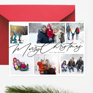 Tarjeta Festiva 9 Collages de fotos modernos navidades alegres