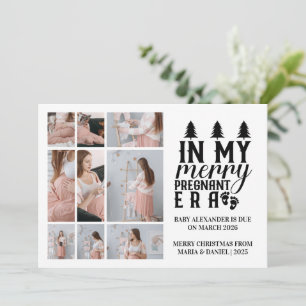Tarjeta Festiva 9 Foto De Mis Navidades De La Época De Embarazadas