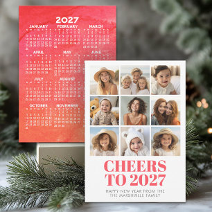Tarjeta Festiva 9 Fotos Calendario Mejor Año HYN 2027