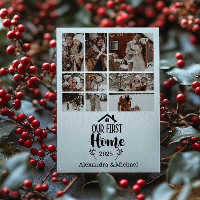 Tarjeta Festiva 9 Navidades de fotomontología nuestra primera casa (Subido por el creador)