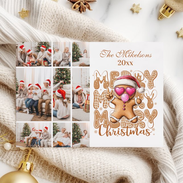 Tarjeta Festiva 9 Navidades de Photo Cute Gingerbread (Subido por el creador)