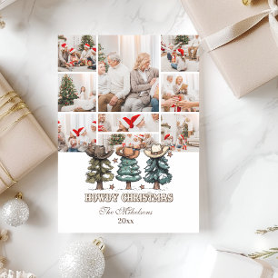 Tarjeta Festiva 9 Navidades de Western Howdy