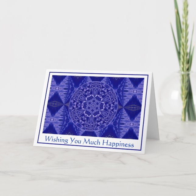 Tarjeta Festiva A001 Mandala.Azul.Personalizable.Tarjeta 2 (Anverso)