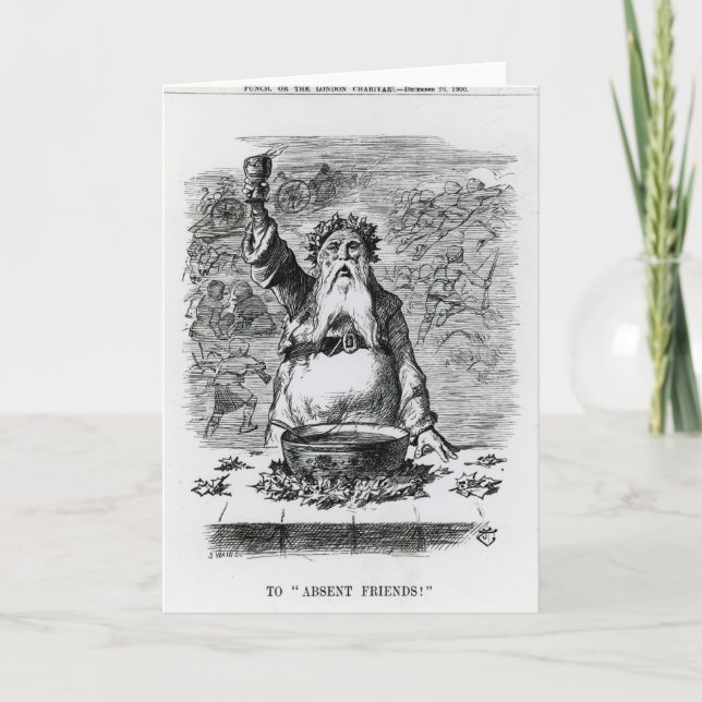Tarjeta Festiva ¡A Ausentes Amigos! (Anverso)