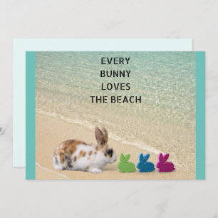 Tarjeta Festiva A cada conejito le encanta la Pascua de la Playa d