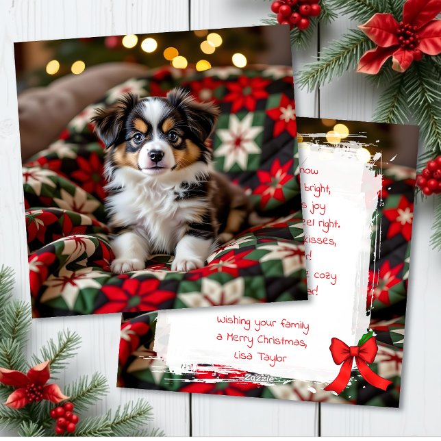 Tarjeta Festiva A Cute Festive Papillon Personalized Christmas (Subido por el creador)