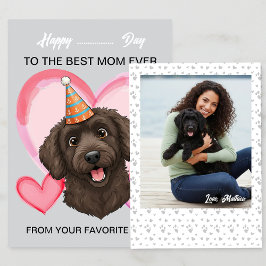 Tarjeta Festiva A cute Portuguese Dog on special occasion for Mom