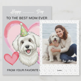 Tarjeta Festiva A cute Puli on a special occasion for Mom