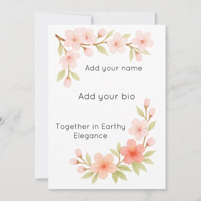 Tarjeta Festiva A gentle bloom to mark new beginnings. (Anverso)