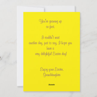 TARJETA FESTIVA A GRANDDAUGHTER'S PERSONALIZED EASTER CARD 