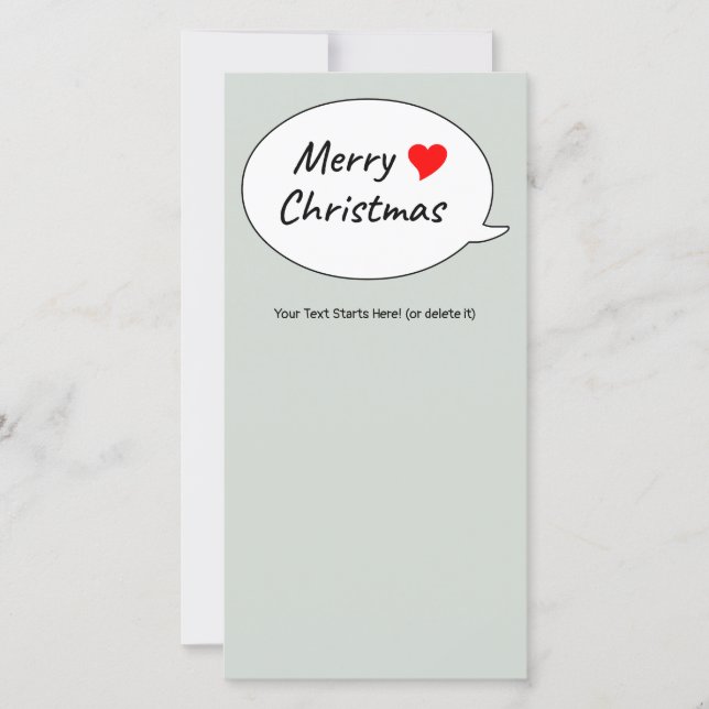 Tarjeta Festiva A heartfelt Merry Christmas (Anverso)