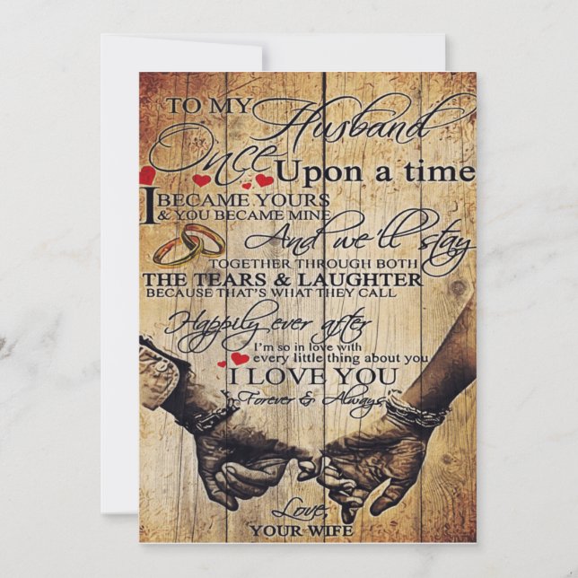 Tarjeta Festiva A la carta de mi marido | Cute Present | Regalo de (Anverso)