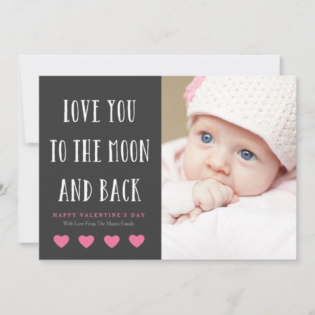 Tarjeta Festiva A La Luna Y De Regreso | Carbón (Anverso)