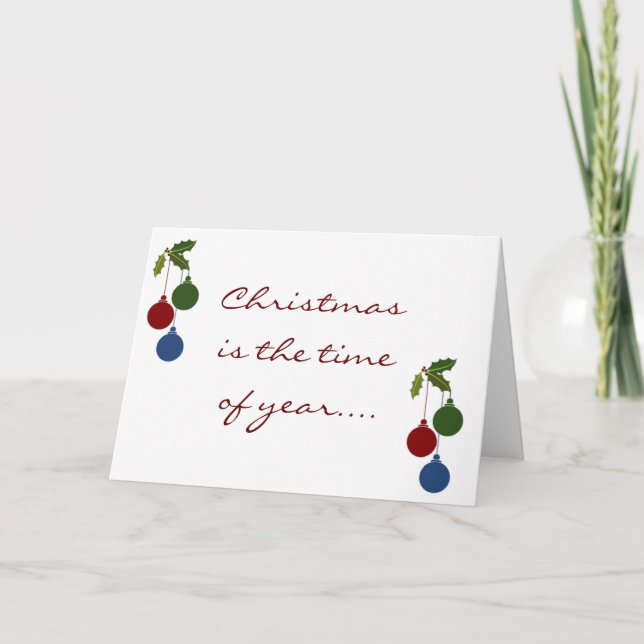 TARJETA FESTIVA A LA QUE "AMO" A LOS NAVIDADES (Anverso)