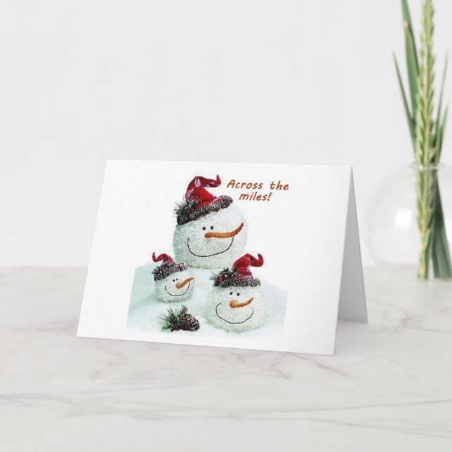 TARJETA FESTIVA A LO LARGO DE LOS MILES DE NAVIDADES DESEAN DE SNO (Anverso)
