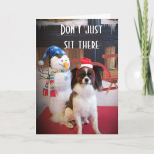 TARJETA FESTIVA A LOS CUIDADORES DE NUESTRO PERRO EN NAVIDADES