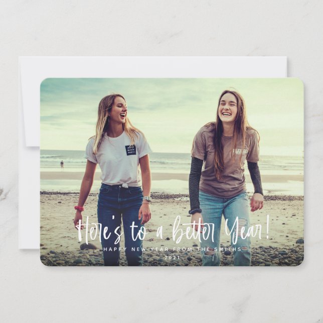 Tarjeta Festiva A mejor foto de Año Nuevo (Anverso)