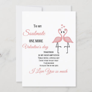 Tarjeta Festiva A mi Alma Gemela, Un año más juntos en San Valentí