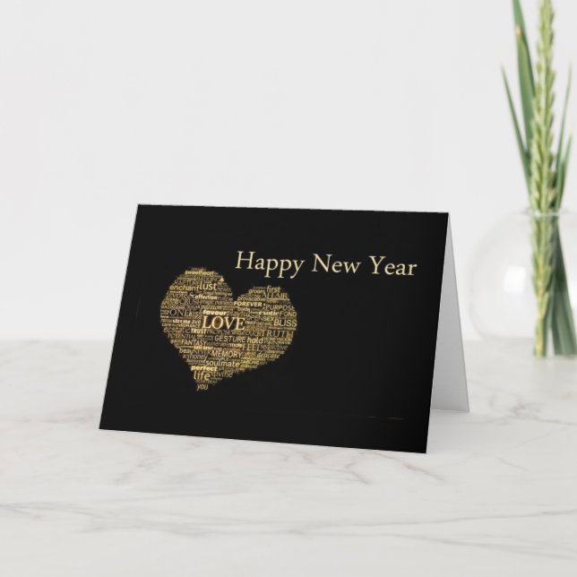 TARJETA FESTIVA **A MI AMOR** FELIZ AÑO NUEVO (Anverso)