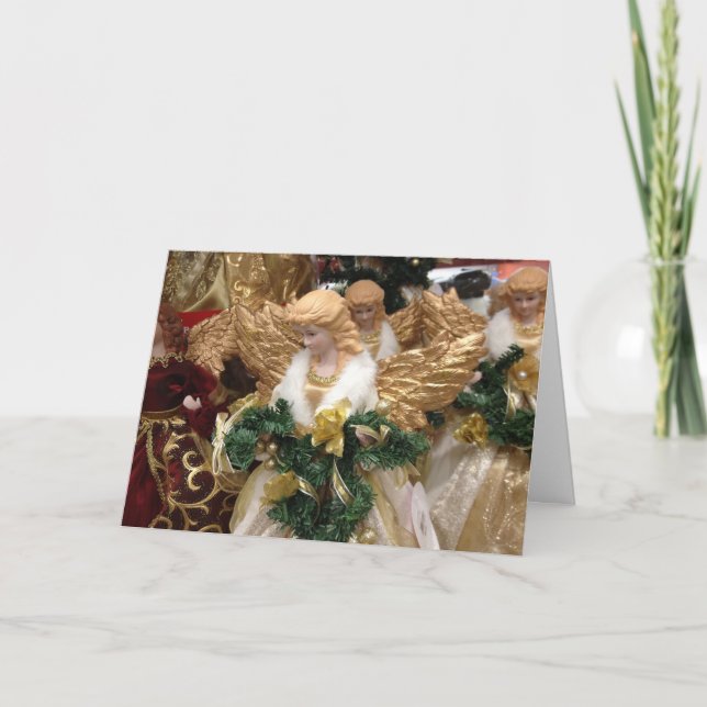 TARJETA FESTIVA A MI ÁNGEL CON LOS NAVIDADES (Anverso)