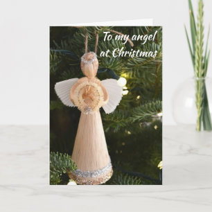 TARJETA FESTIVA ***A MI ÁNGEL CON LOS NAVIDADES*** NAVIDADES AMANT