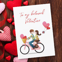 Tarjeta Festiva A mi bicicleta de San Valentín
