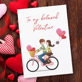 Tarjeta Festiva A mi bicicleta de San Valentín