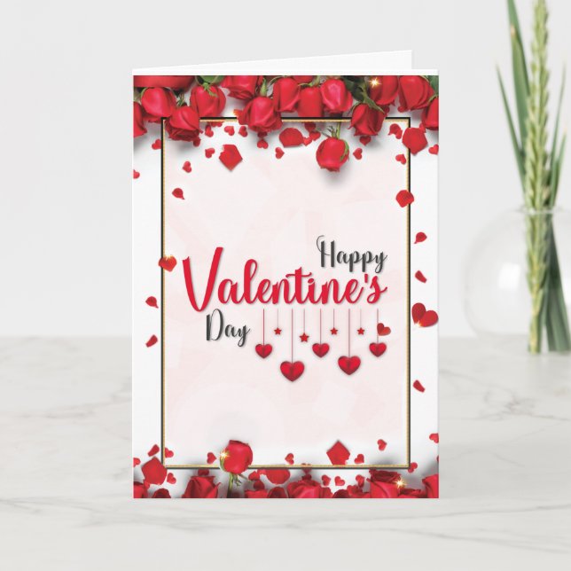 Tarjeta Festiva A Mi Esposa En El día de San Valentín (Anverso)