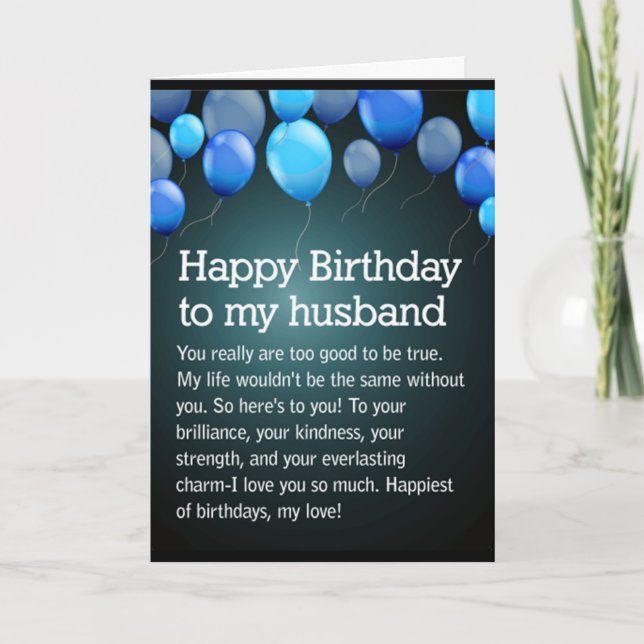 TARJETA FESTIVA A MI *ESPOSO* AMOR DE MI VIDA EL CUMPLEAÑOS (Anverso)