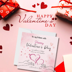 Tarjeta Festiva A mi futura esposa Valentine Love Card