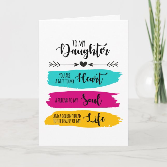 Tarjeta Festiva A mi hija (Anverso)