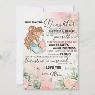 Tarjeta Festiva A Mi Hija, A Mi Hija Y A Mi Mamá