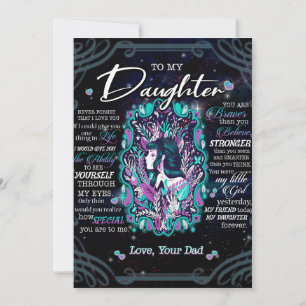 Tarjeta Festiva A Mi Hija Regalo, Carta A La Hija De Papá