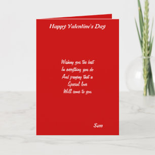 Tarjeta Festiva A mi hijo en el día de San Valentín