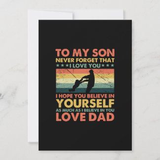 Tarjeta Festiva a mi hijo - nunca entiendo que te amo sudar