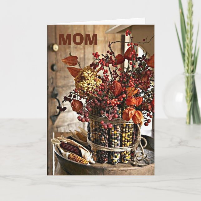 TARJETA FESTIVA A MI MADRE EN AGRADECIMIENTO DE GRACIAS A LA MAMÁ  (Anverso)